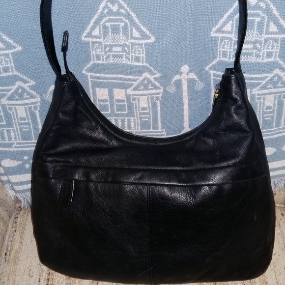 KGB black leather purse - used once, in excellent condition. - Picture 2 of 4
